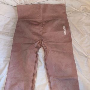Pink gymshark leggings. Small
